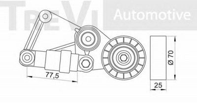 TREVI AUTOMOTIVE ta1208 -  Натяжитель ремня, клиновой зубча